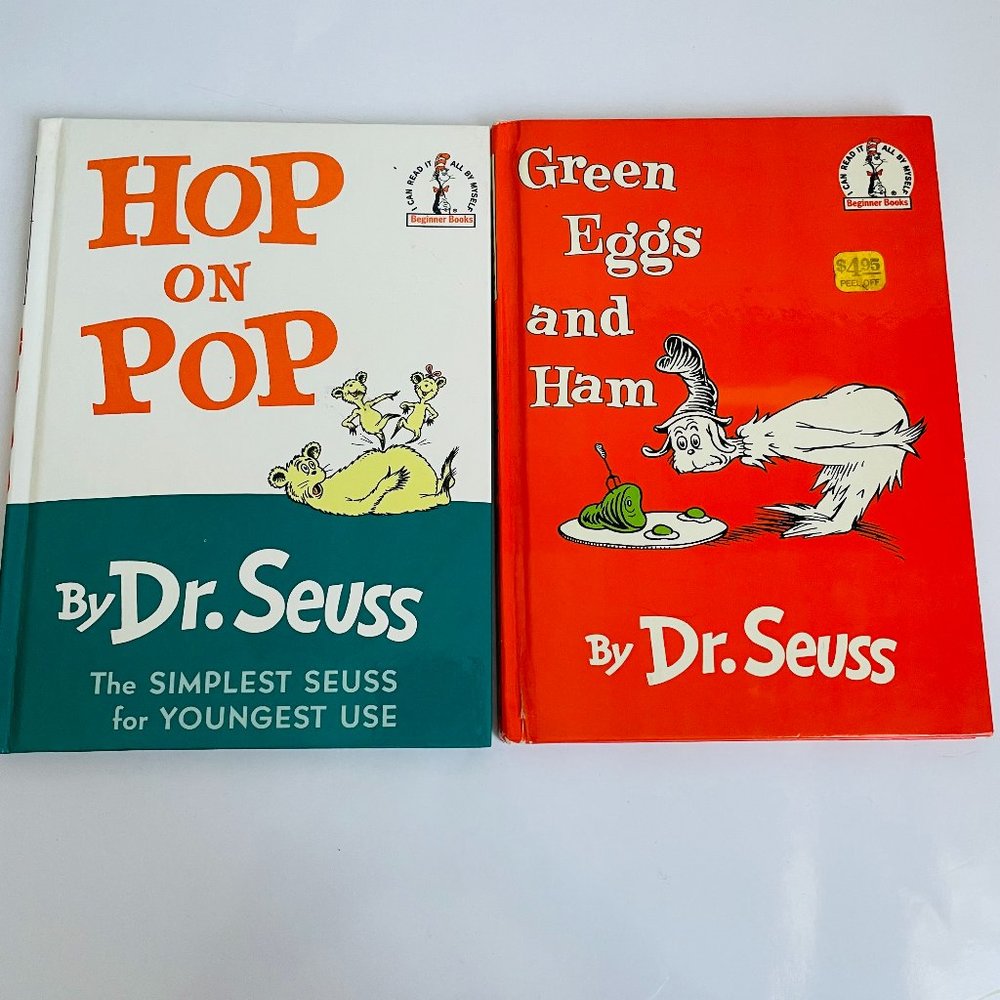 Dr. Seuss Hop on Pop/Green Eggs and Ham Bundle Lot of 2 Hardcover Books